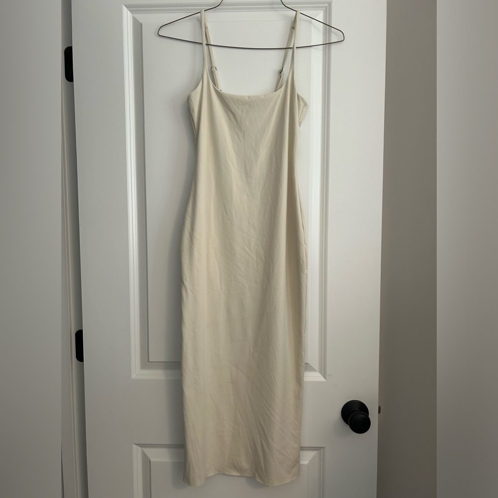 Open Edit NWT Elegant Cream Midi Dress